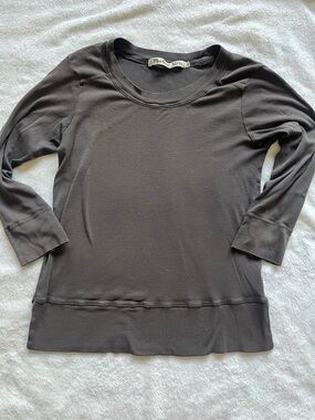 Michael Stars Slate Gray 3/4 Sleeve Crew Tee made in the USA
